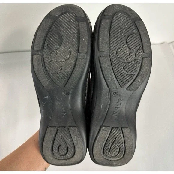 Naot Brown Leather Buckle Clogs Slides Mule Shoes Size 38/ US 8 - Picture 8 of 8